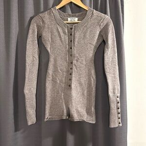 Frankie’s Bikinis Gray Onesie- Size Medium